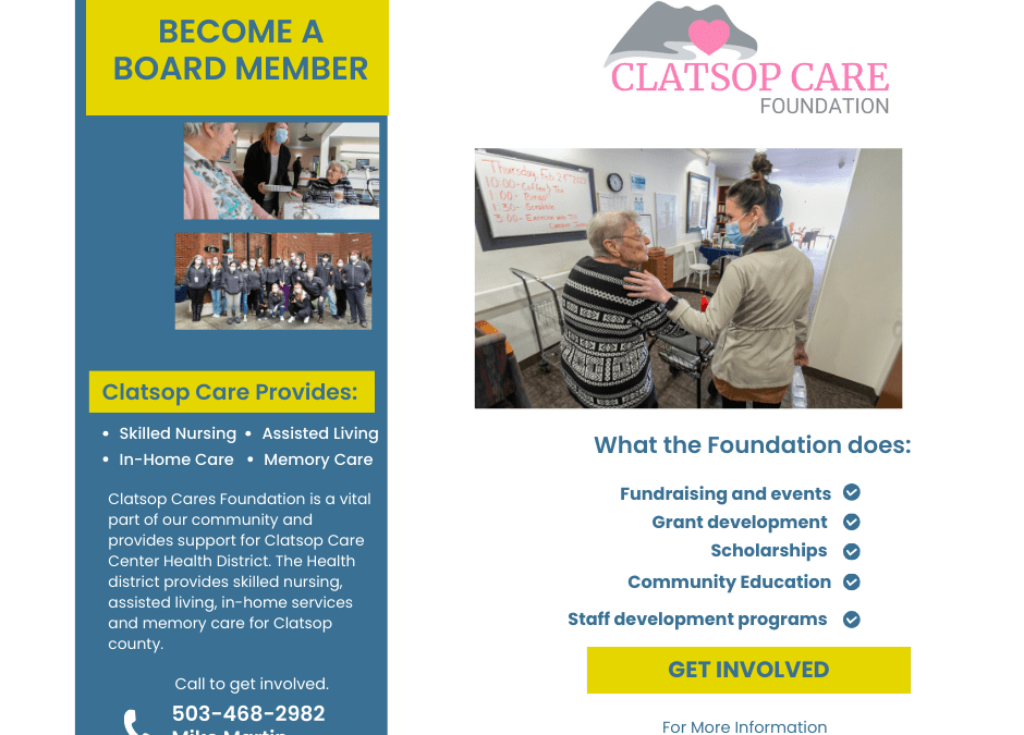 Become a Clatsop Care Foundation Board Member